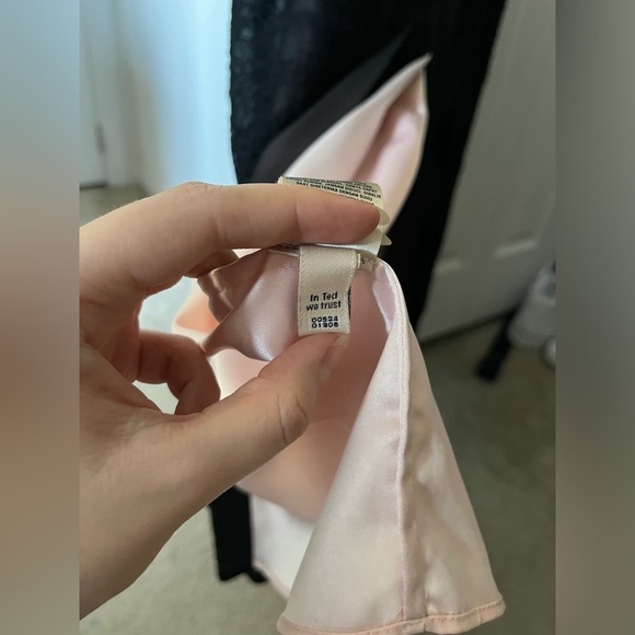 Ted Baker | Hanya Strapless Black Blush Lace Gown | Size US 6 - Picture 8 of 13